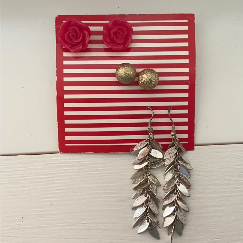 3 pack assorted earrings